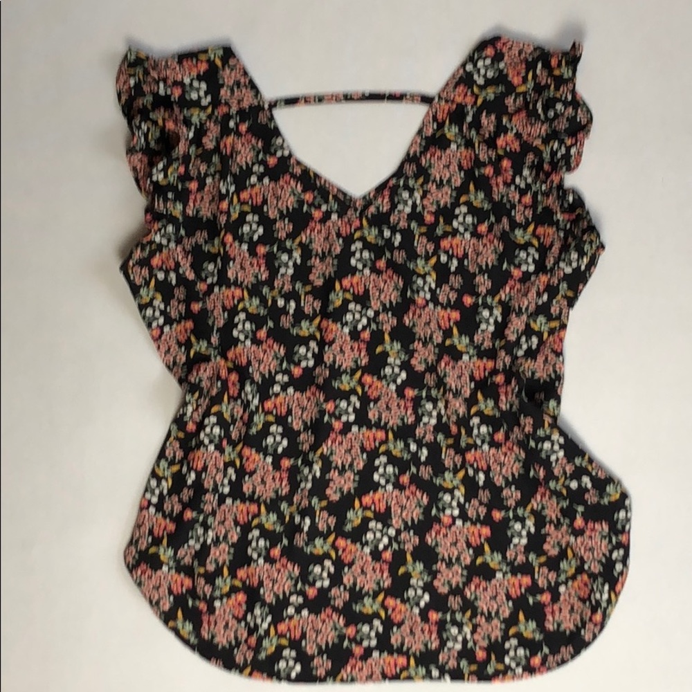 Loft Sheer Floral Print Shirt - Picture 3 of 7